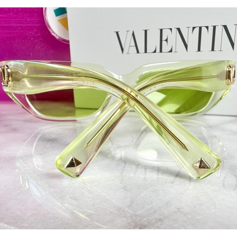 Valentino Garavani V-Logo Square Frame Acetate Sunglasses - Picture 7 of 12